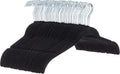Space-Saving Slim Velvet Non-Slip Clothes Hangers for Closet Organization, Sturdy with Shoulder Notches, Black, 50-Pack