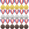 18 Pcs Gold Silver Bronze Award Medals, 1st 2nd 3rd Award Medals Zinc Alloy Winner Medals Gold Silver Bronze Prizes