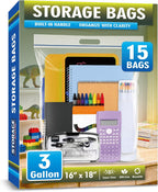 3 Gallon Extra Large Zipper Bag, Clear Plastic Zip Bag