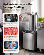 Hydraulic Automatic Sausage Stuffer 26L Fixed Tank Meat Maker