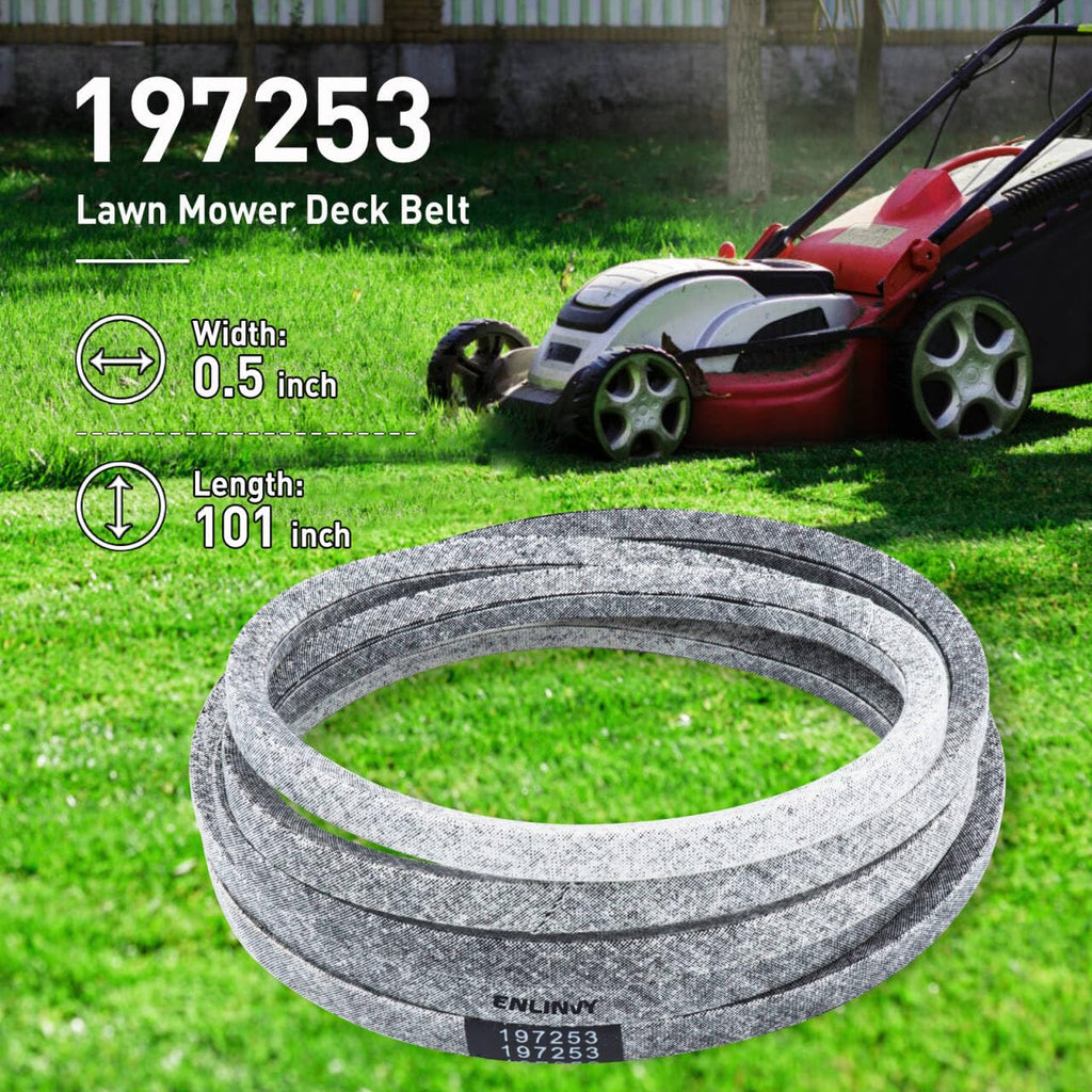 197253 Deck Belt 1/2" x 101" Replaces Craftsman 42 inch Deck Belt