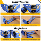 Speed Combination T-Square Woodworking Carpenter Angle Finder Ruler | Includes Carpenter Pencil & Steel Ruler