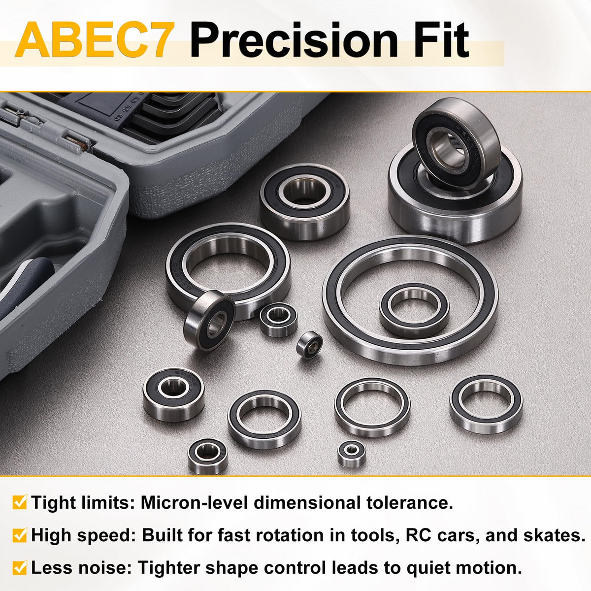 DTGN 2Pcs 629-2RS Deep Groove Ball Bearings ABEC7 9x26x8mm Chrome Steel ZV4