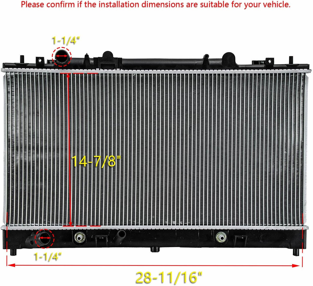 CU2672 Aluminum Core Radiator for 2003-2008 MAZDA 6 2.3L 3.0L V6 AT