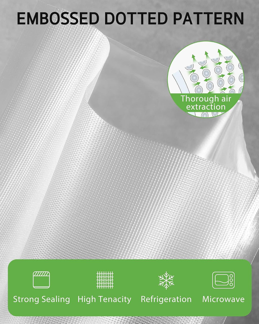 11" x 150' Vacuum Sealer Bags for Food Seal Rolls with Cutter