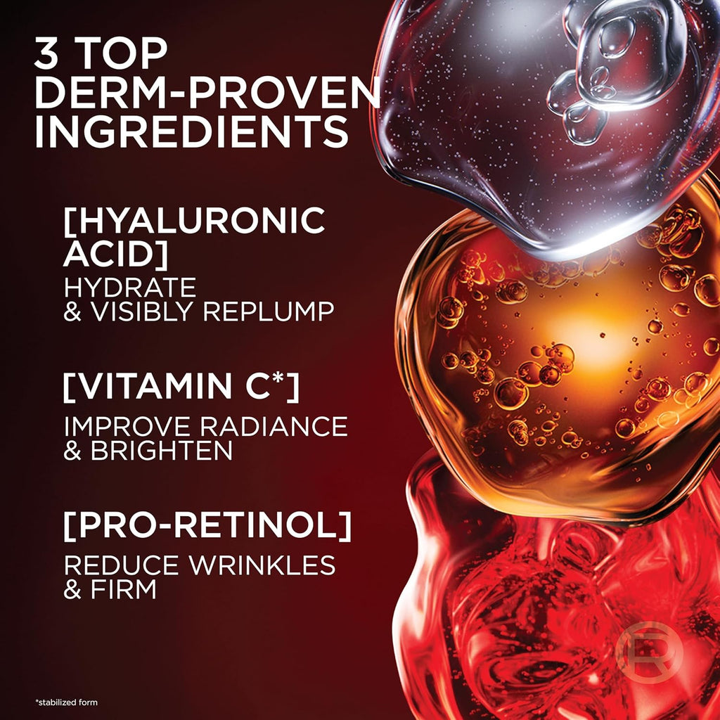 Revitalift Triple Power Anti-Aging Face Moisturizer, Pro Retinol, Hyaluronic Acid & Vitamin C to Reduce Wrinkles