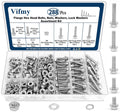 M6-1.0 Flange Bolt & Nut(12/16/20/25/30mm) Assortment Kit Stainless 288Pcs