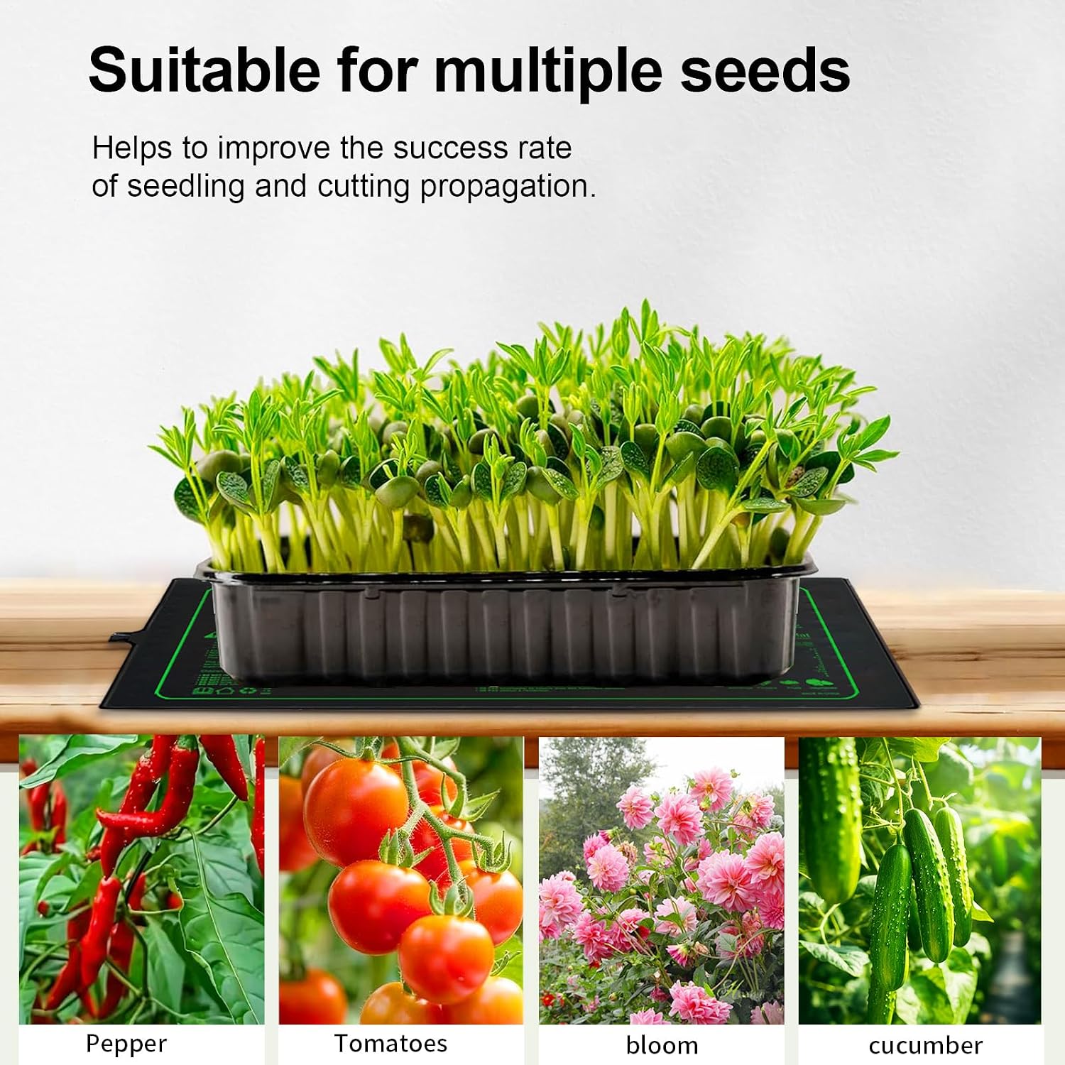 10"x20" Seedling Heat Mat for Seed Starting and Germination | Durable Waterproof Hydroponic Heating Pad with ETL