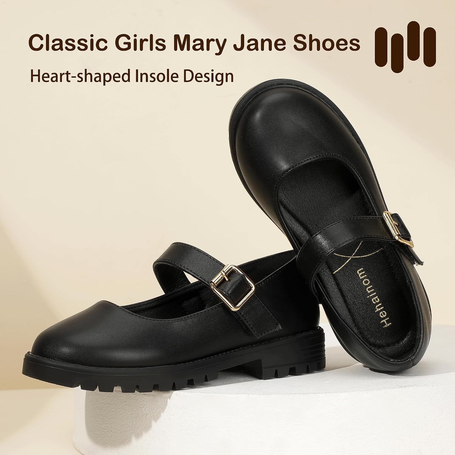 Girls Mary Jane Dress Shoes School Uniform Shoes Little Big Kids Round Toe Platform Flats