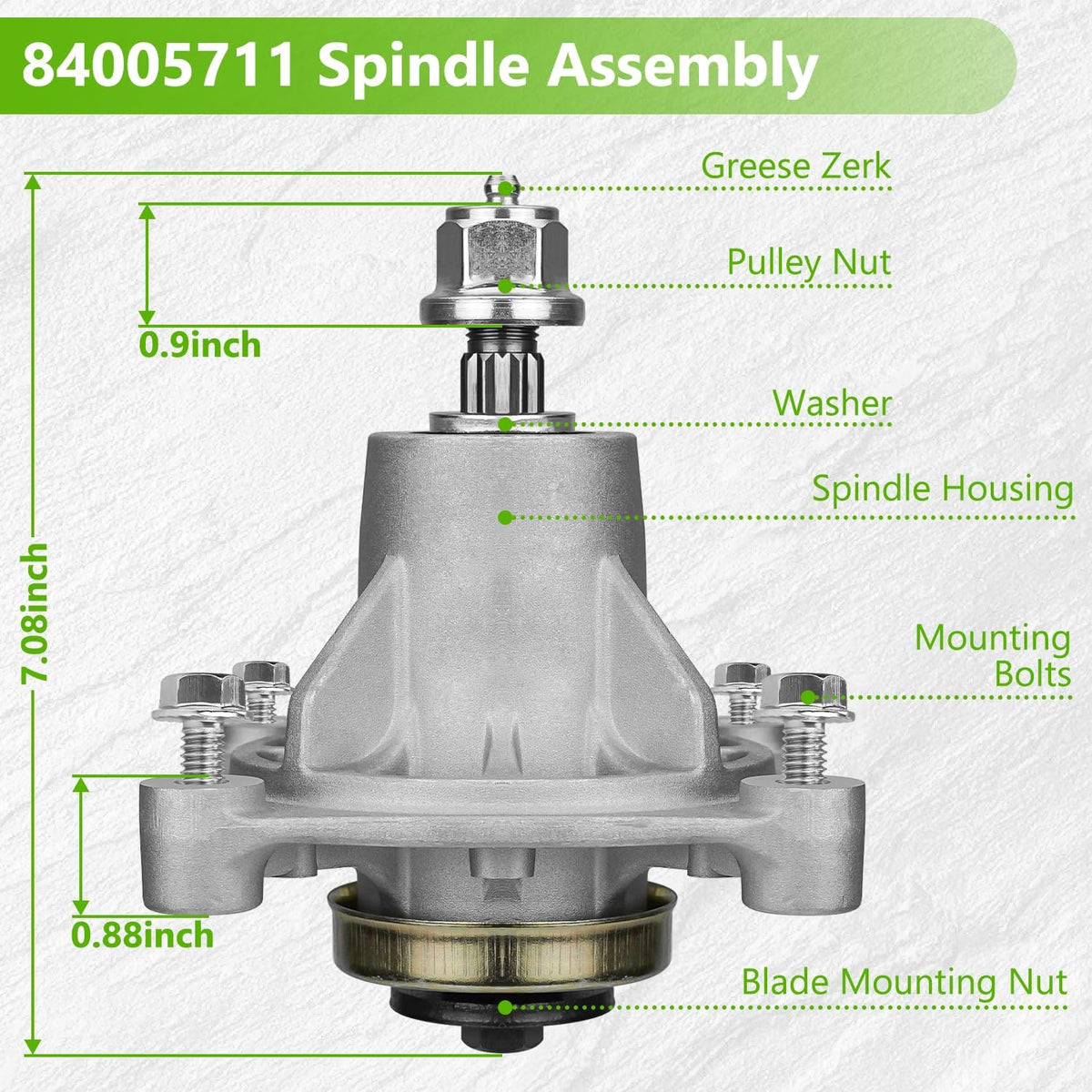 Replacement 84005711 Spindle Assembly for Snapper SZ2042 Model 967947601 967947701
