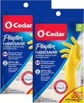 HandSaver Reuseable Rubber Cleaning Gloves (Medium, 2 Pairs), Everyday Protection Reusable Household Gloves