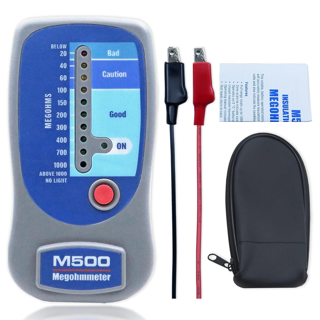 M500 Insulation Megohmmeter Compatible with Supco M500, 0 to 1000MΩ