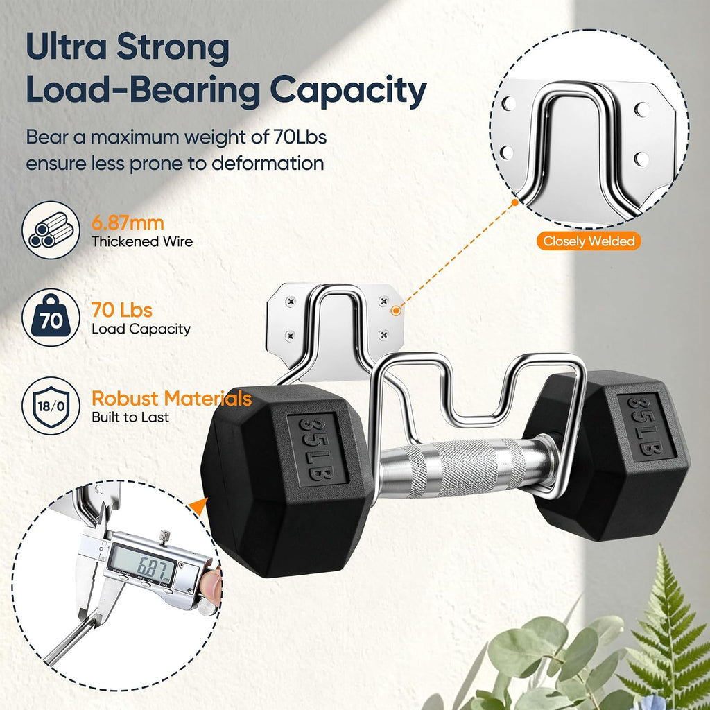 Water Hose Holder, Metal Hose Holders for Outside Garden, 2PCS | 18/0 Stainless Steel Garden Hose Holder Wall Mount