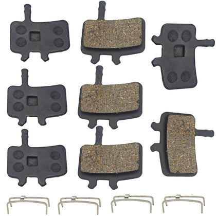 4 Pairs Bicycle Disc Brake Pads for AVID BB7 Juicy 3 5 7 Semi-Metallic Resin Organic Low Noise Smooth Braking