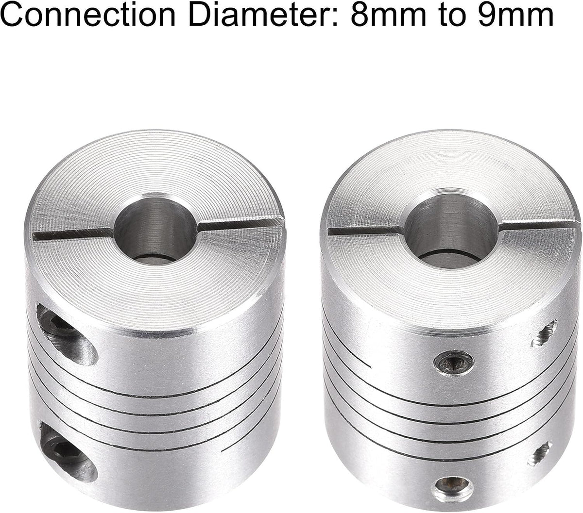 uxcell Motor Shaft 8mm to 9mm Helical Beam Coupler Coupling 25mm Dia 30mm Length