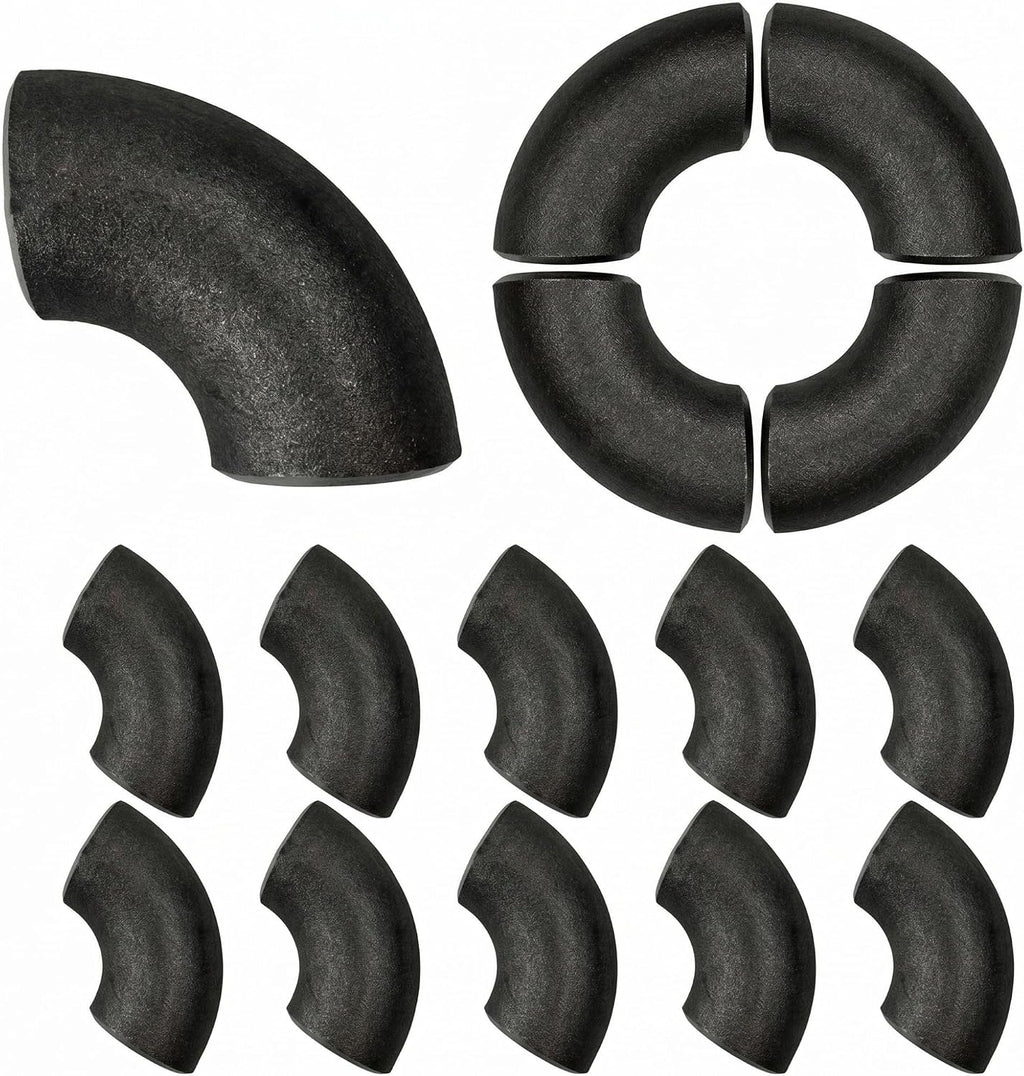 Shimeyao 15 Pcs 1" Seamless Handrail Steel Pipe Fitting Elbows