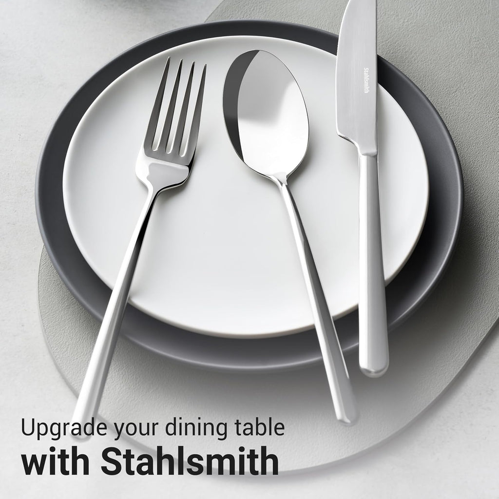 20-Piece Durable 18/10 Silverware Set, Stainless Steel Flatware (Riesa)
