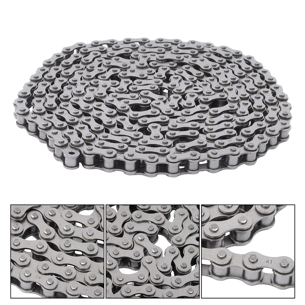 41 Roller Chain with 2 Connectors, 10 Feet