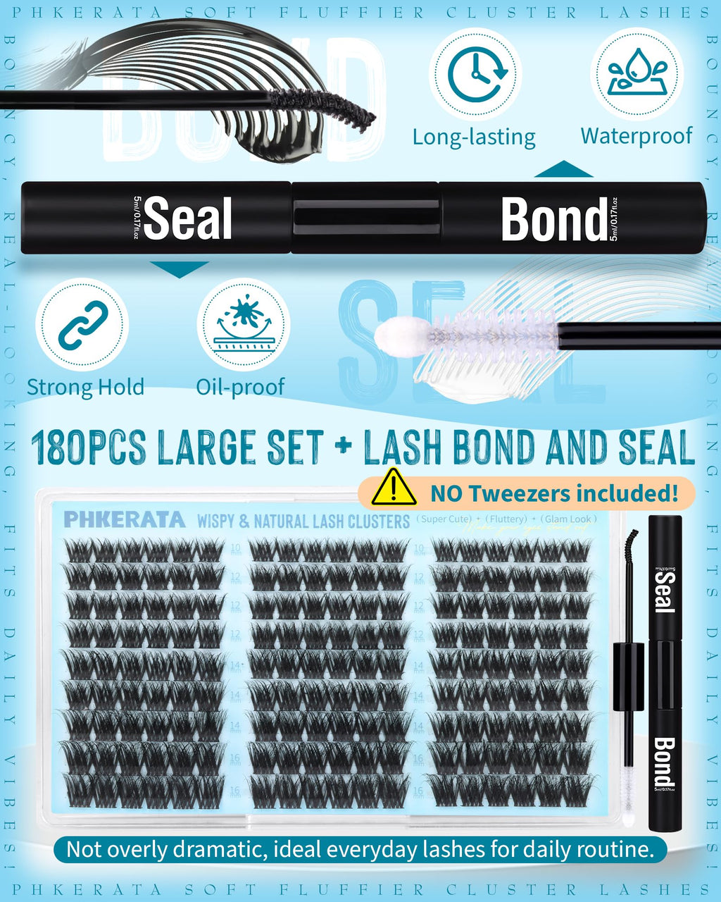 Fluffy Lash Clusters Kit Wispy DIY Eyelash Clusters for Volume
