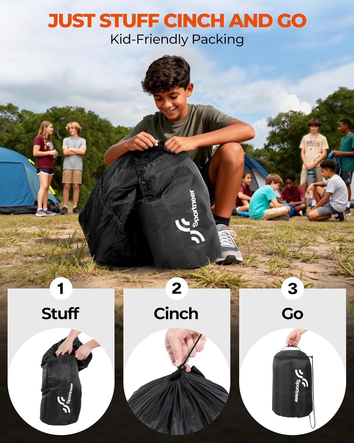Sleeping Bag for Adults Kid Waterproof lightweight Camping Hiking