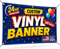 Custom Banner, 13oz Heavy Duty Personalized Banner, Full Color High Resolution Printing, Indoor Outdoor Custom Vinyl