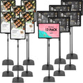 12 Pack Adjustable Poster Stand Holder Floor Standing Display Sign Holder for Advertising Business Menu Stand