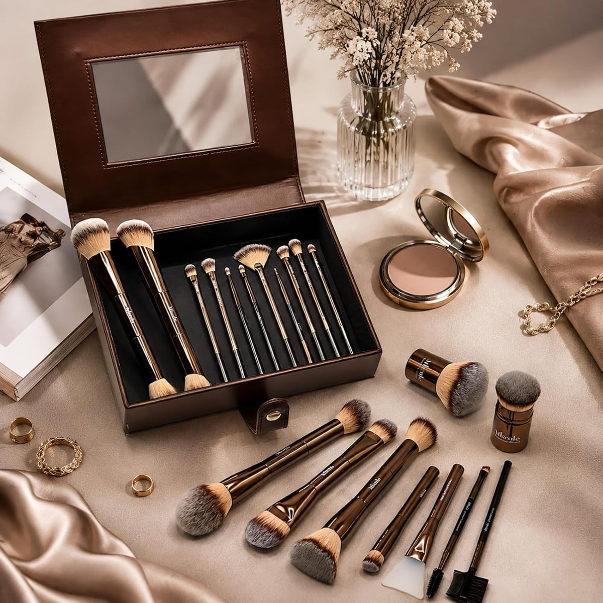 20-Piece Professional Makeup Brushes Set with Storage Case