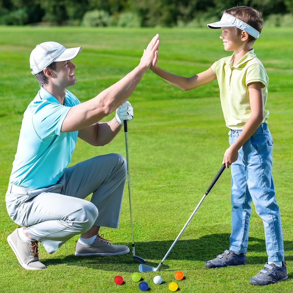 108 Pcs Foam Golf Practice Balls Bulk, Realistic Feel Flight Training Balls, Soft Foam Golf Balls for Backyards Swing