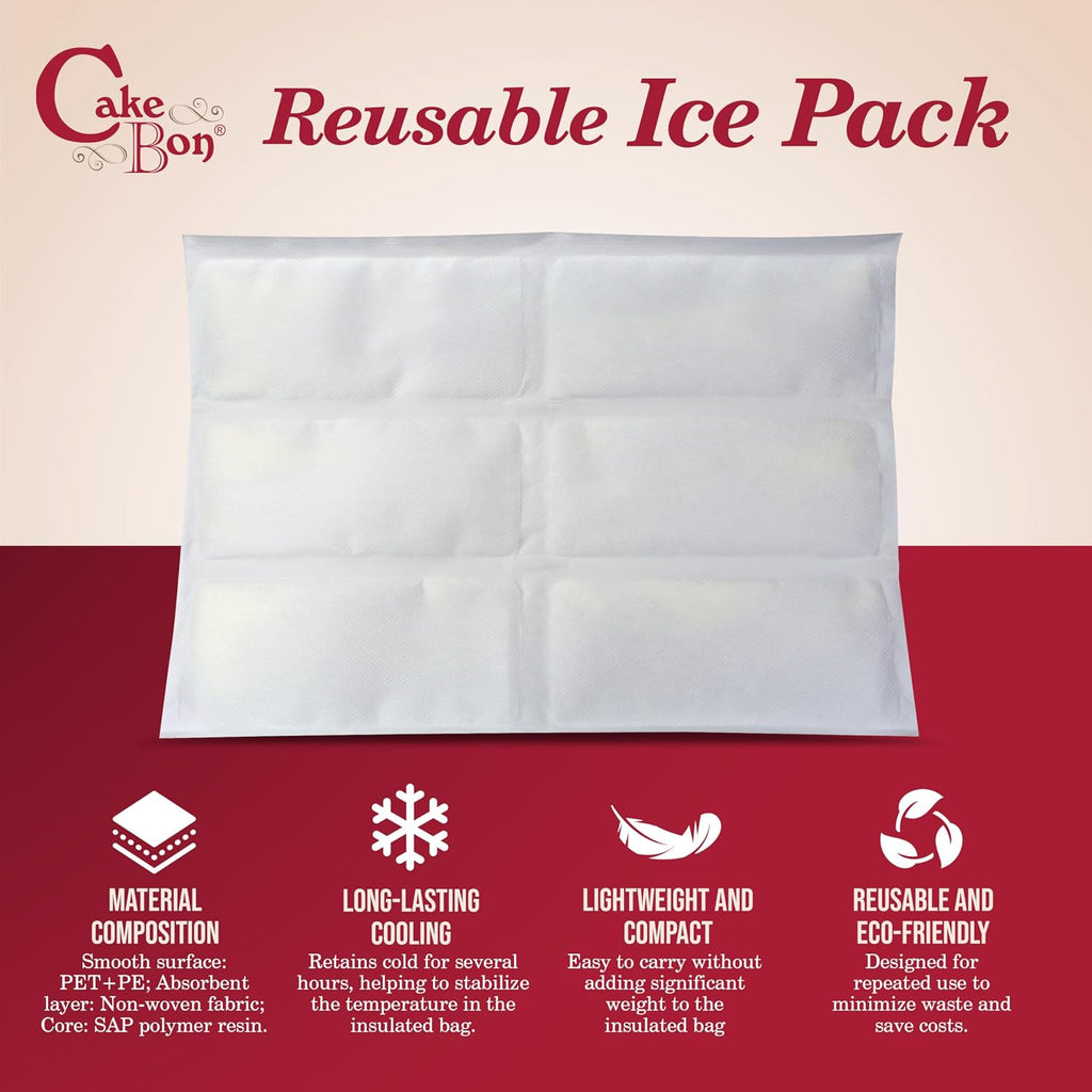 8" Insulated Cake Bag with Ice Pack Cooler Carrier 1Pack