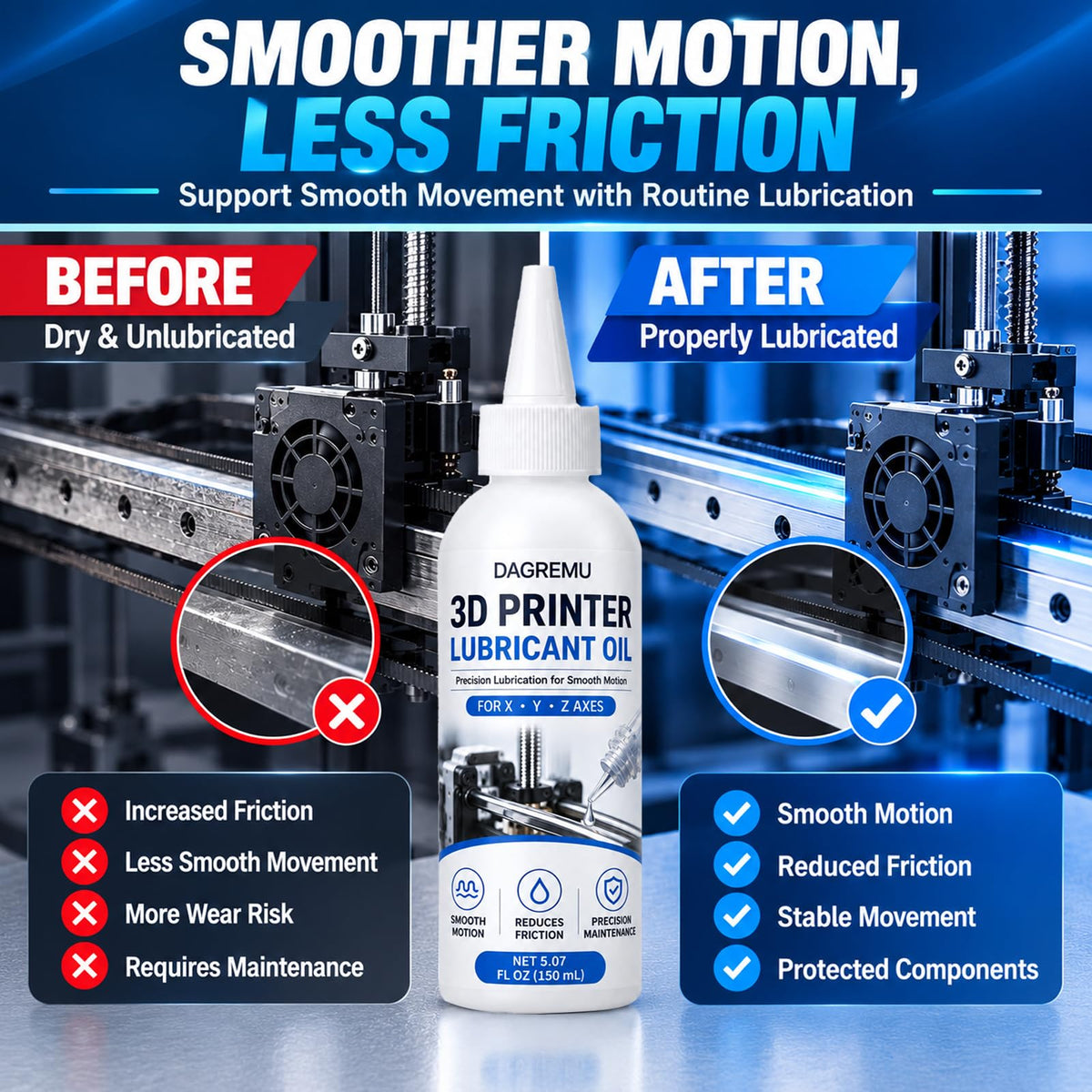 3D Printer Lubricating Oil 150ml Synthetic Bearing Lubricant