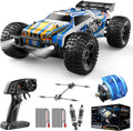 1:10 Large High Speed Remote Control Car with LED Shell Lights, 48+ KM/H, 4WD Offroad Monster Truck for Adults &