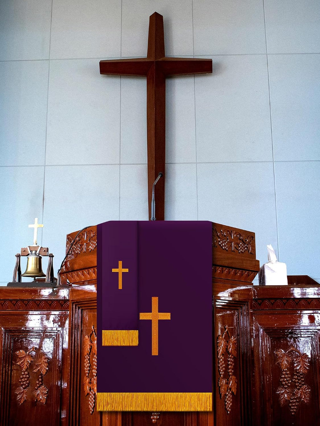 3 Set Parament Table Runner Altar Cloth Green and Purple