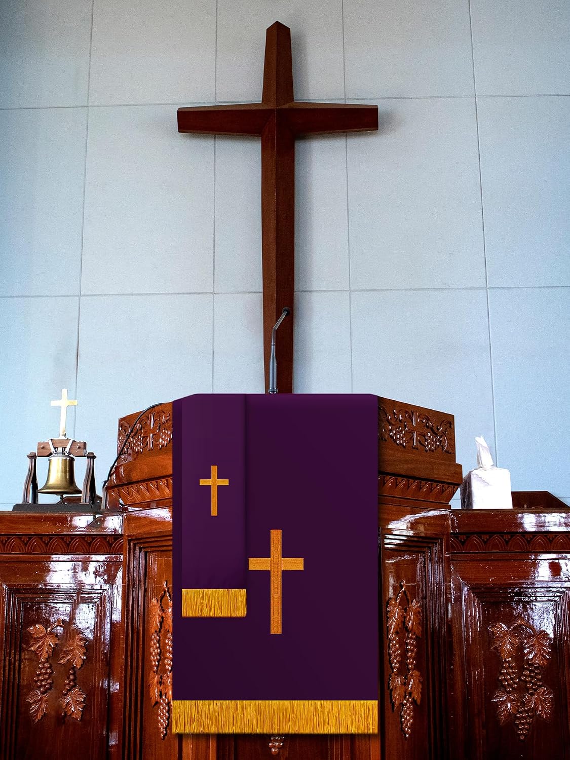 3 Set Parament Table Runner Altar Cloth Green and Purple