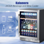 Mini Fridge 24 Inch Undercounter Beverage and Wine Cooler