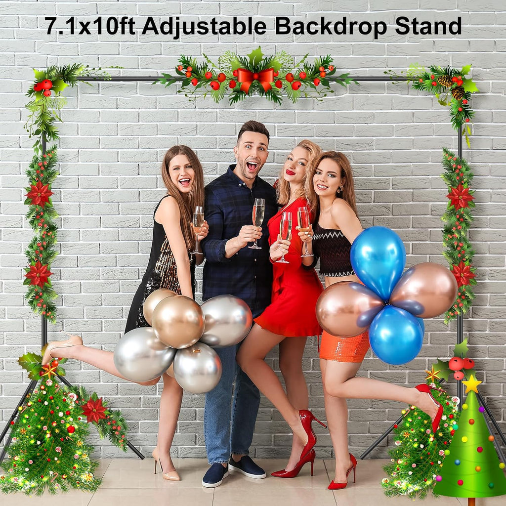 Lincostore Backdrop Support Stand Kit 10x7.1ft Adjustable Photography Studio Photo Background Support System with