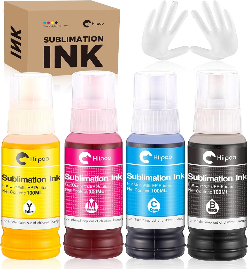 Sublimation Ink Refilled Bottles Work with ET-2800 ET-2903 ET-2980 ET-4800 ET-15000 ET-2803 ET-2850 ET-3760 ET-4760