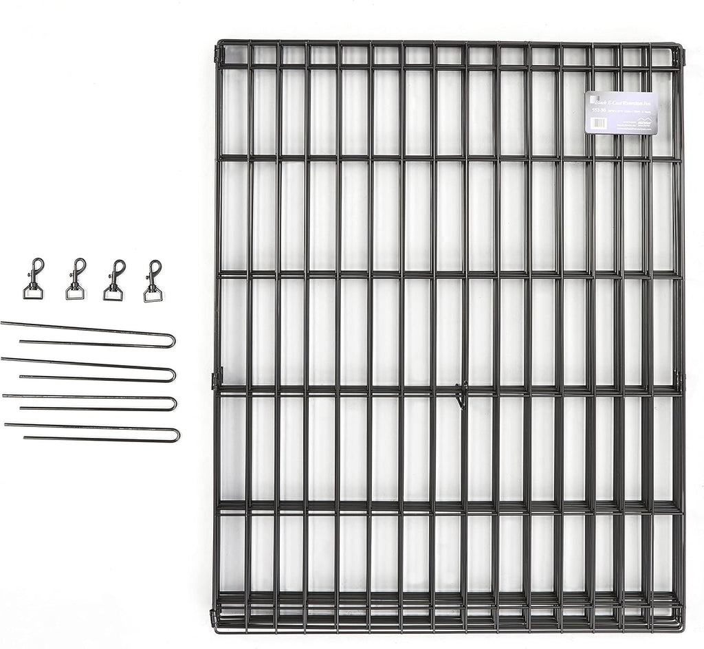 Folding Metal Puppy / Dog Exercise Pen, Indoor/Outdoor Playpen with No Door, Provides 16 Sq Feet of Play Space