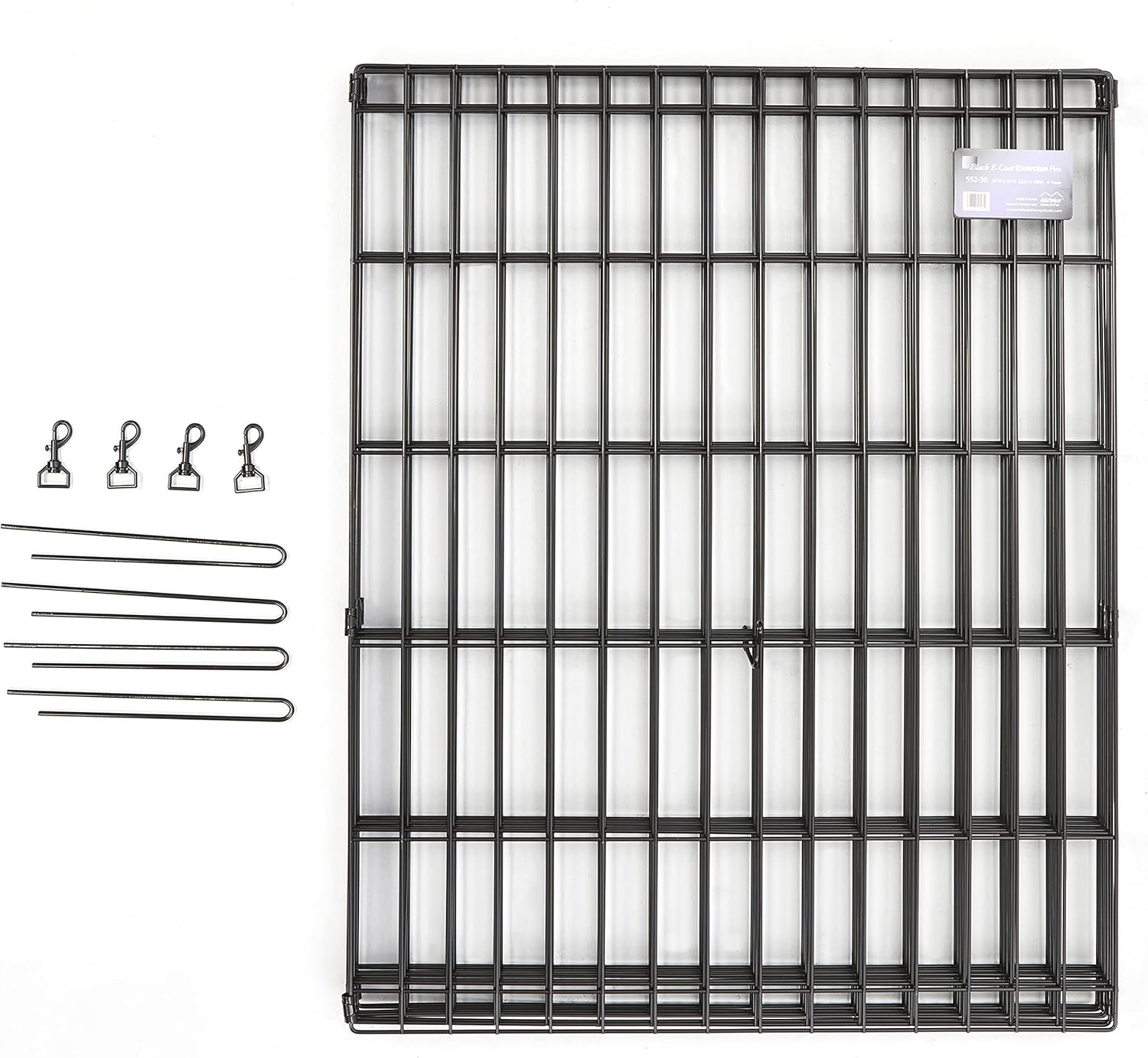 Folding Metal Puppy / Dog Exercise Pen, Indoor/Outdoor Playpen with No Door, Provides 16 Sq Feet of Play Space