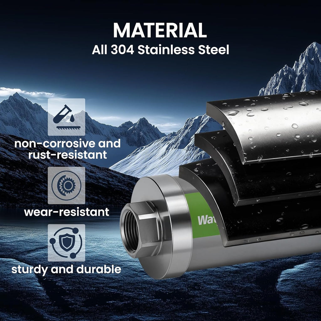 Salt-Free Water Descaler Sysrem – Central Whole-House Water Softener, 3/4" NPT, Polarization System, Prevents Scale