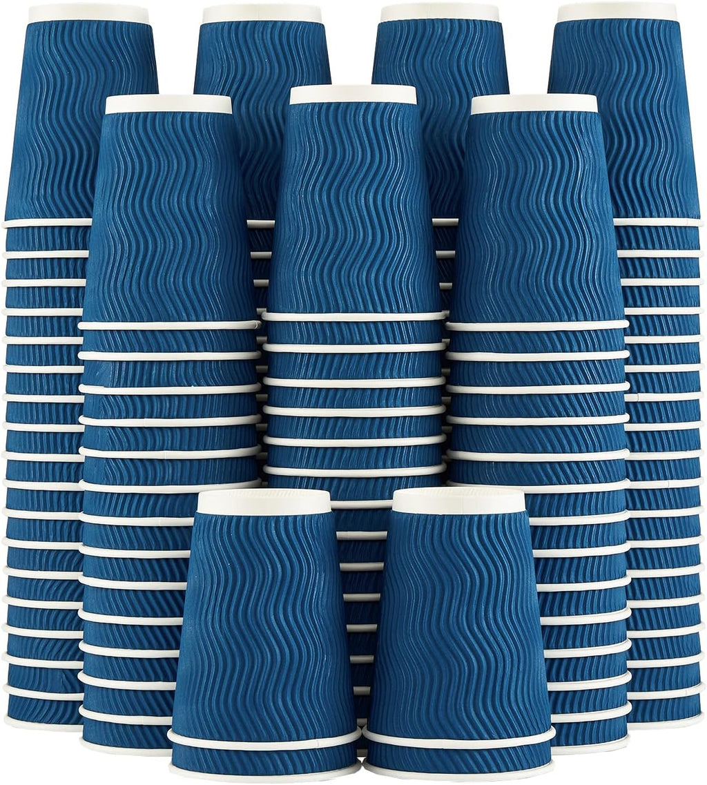 Coffee Cups 12 oz 120 Pack Disposable Paper Coffee Cups Insulated