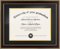 8.5x11 Diploma Frame with Black over Gold Mat or Full Display 11x14 Document Certificate Frame for Diploma Degree