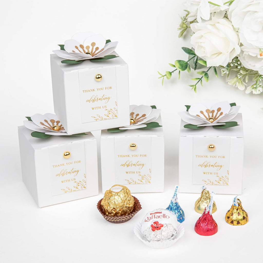 20 PCS Favor Boxes, White, 2.55x2.55x2.55