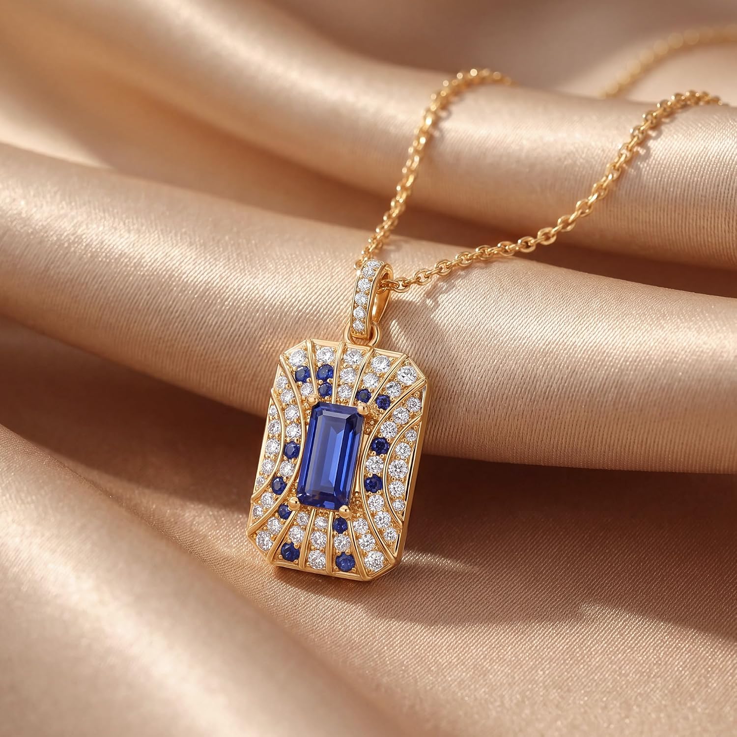 Gold Charm Necklaces for Women, 14K Gold Plated Pendant Necklace Non Tarnish Gold Chain Jewerly for Dainty Party