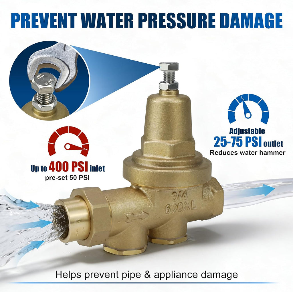 34-600XL 3/4 inch water Pressure Reducing Valve, FNPT inlet x FNPT outlet