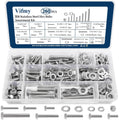 1/4, 5/16, 3/8 Hex Bolt and Nut Assortment Kit 260Pcs Stainless Steel