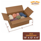 14"x12"x4" Corrugated Shipping Boxes 25-Pack