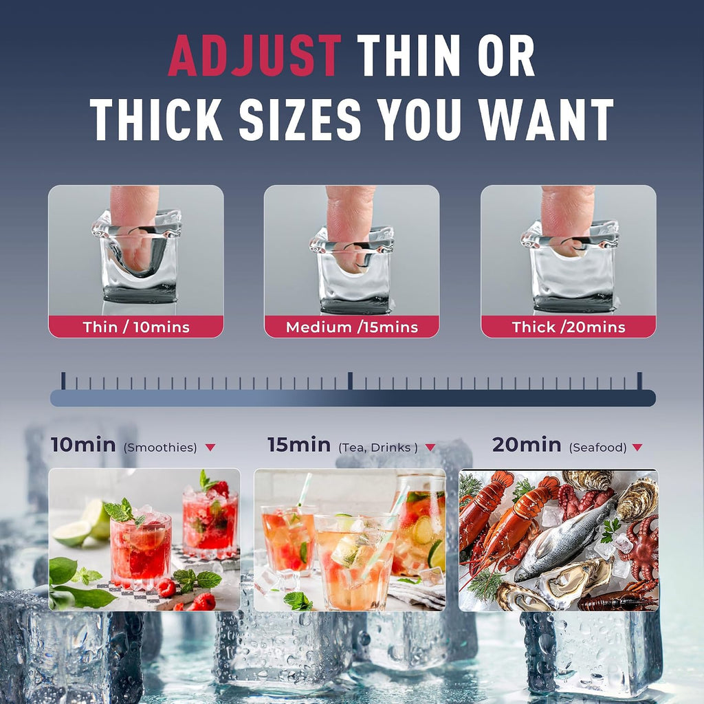 Commercial Ice Maker Machine, 400LBs Daily Industrial Ice Maker