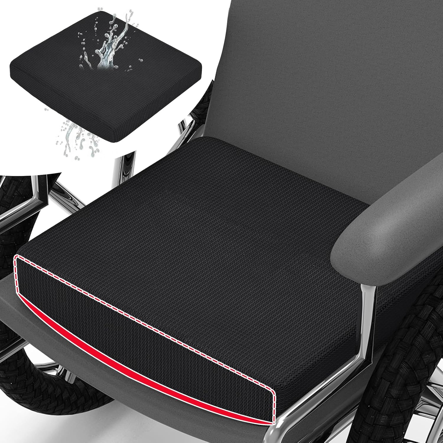 Washable Wheelchair Seat Cushions–Easy Maintenance Wheelchair Cushion That Reduces Caregiver Workload–Patented