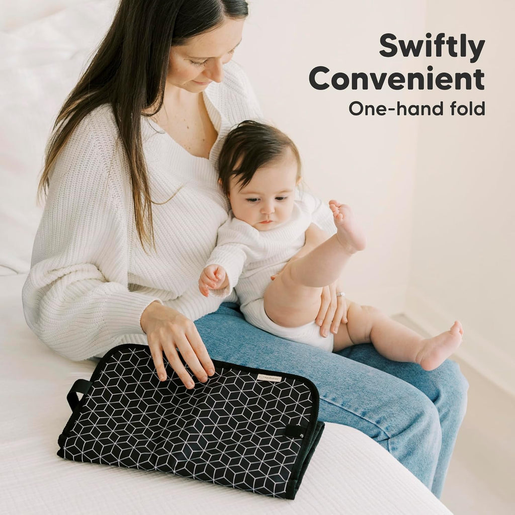 Portable Diaper Changing Pad, Easy Wipe Clean - Foldable Waterproof Baby Changing Mat for Diaper Bag, Compact