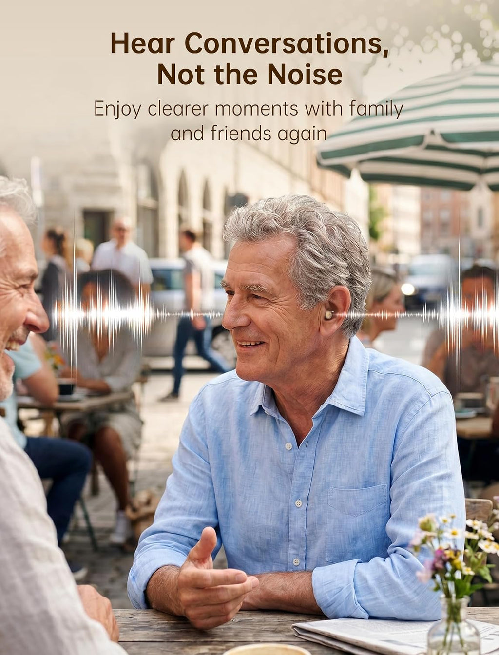 Rechargeable OTC Hearing Aids for Seniors, Digital Hearing Aids with Smart Noise Reduction & Feedback Cancellation